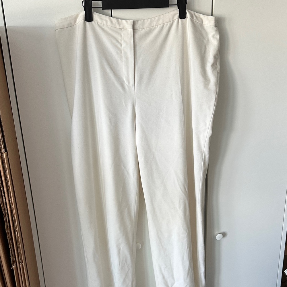 Calvin Klein Cream Straight Leg Pants